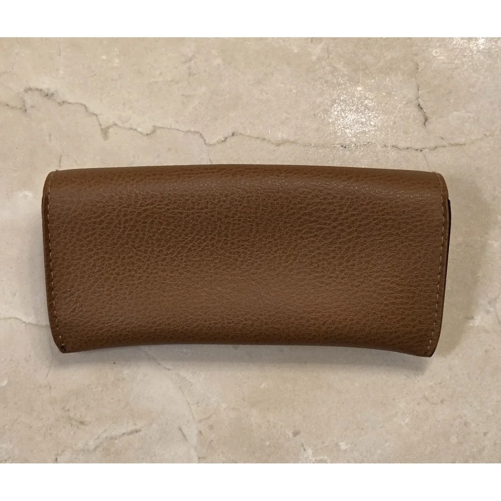 Authentic Luxottica Ray Ban Pebbled Brown Sunglasses‎ Glasses Snap Case ONLY